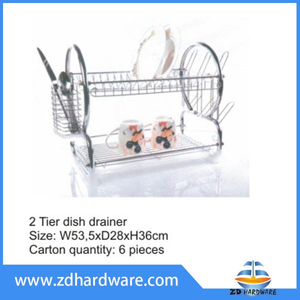 2 tier dish drainer 